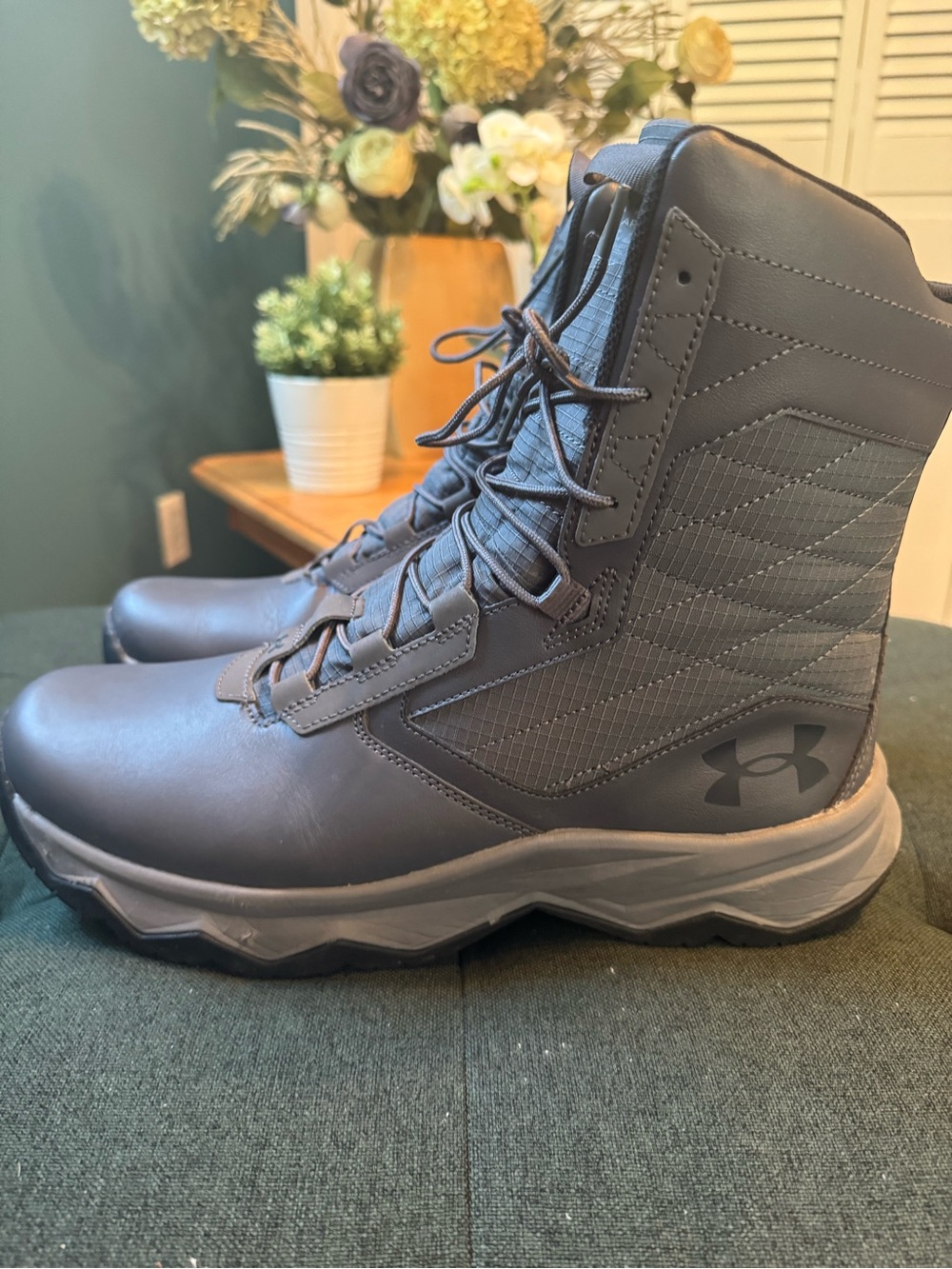 Under Armour Men's Tactical Boots in Dark Gray/Black